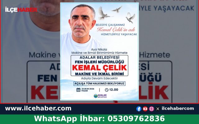Adalar Belediyesi’nden Kemal Çelik için anma buluşması