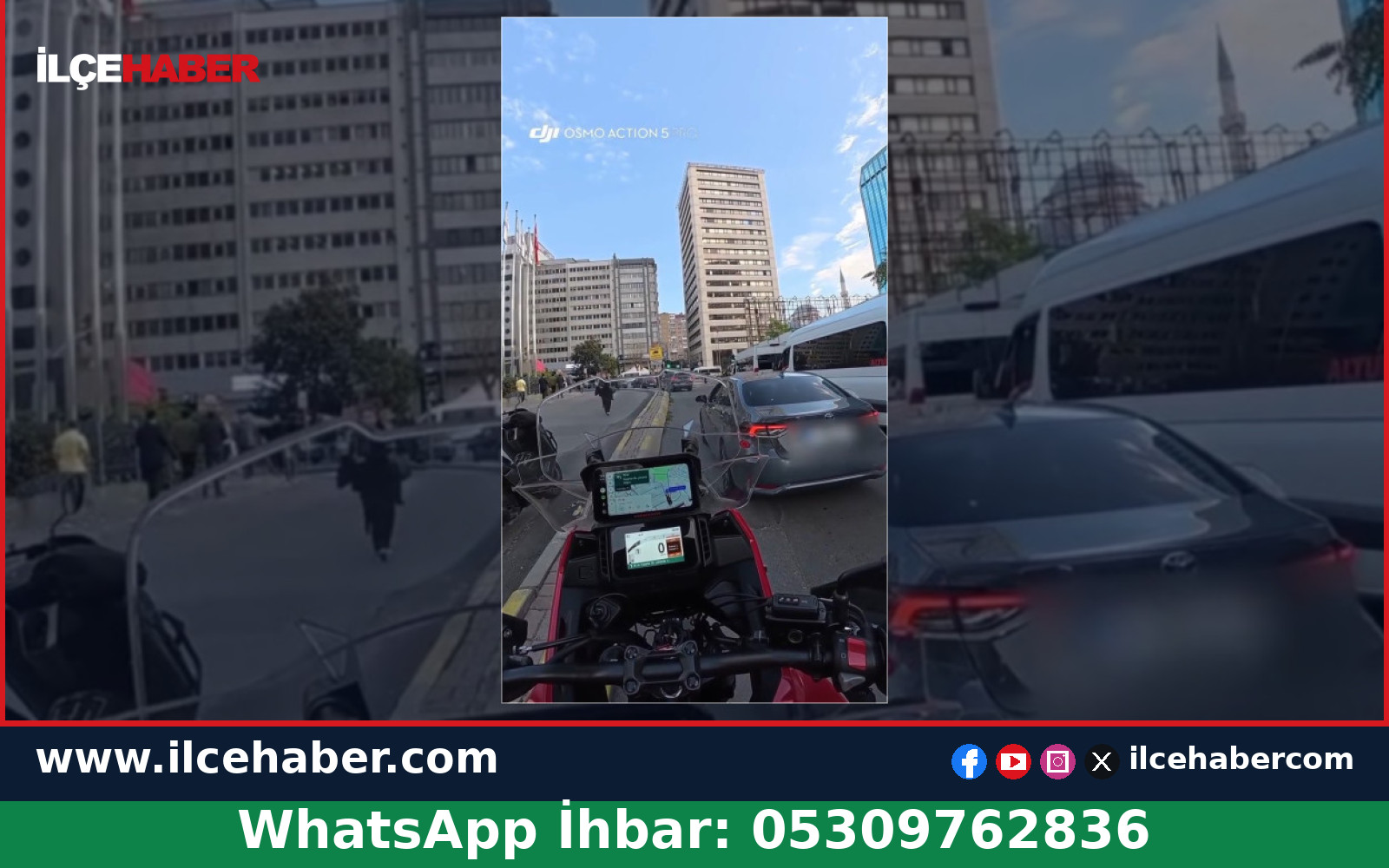 Trafikte telefonla oynayan sürücüye korna tepkisi