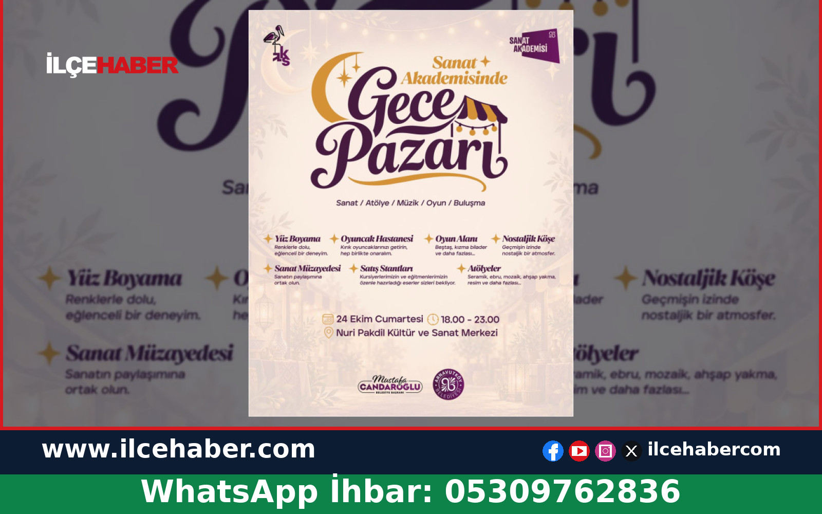 Arnavutköy Belediyesi Sanat Akademisi’nde Gece Pazarı