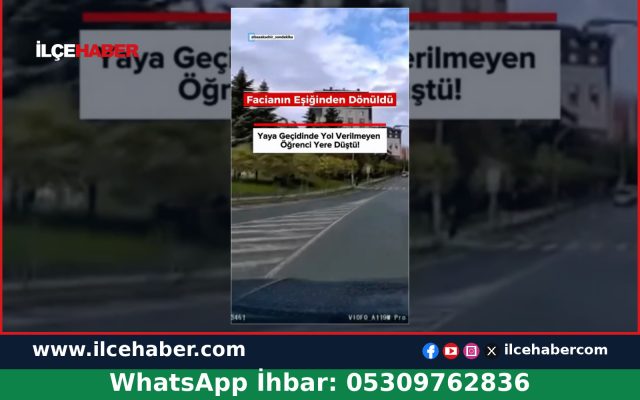 Başakşehir’de yaya geçidinde yol verilmeyen öğrenci düştü