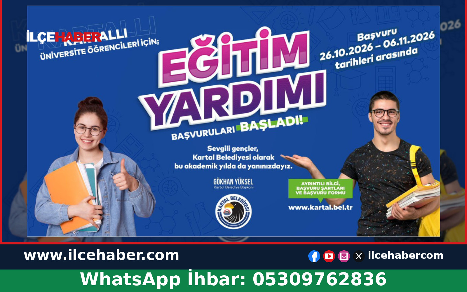 Kartal Belediyesi’nden Üniversitelilere Eğitim Yardımı Desteği