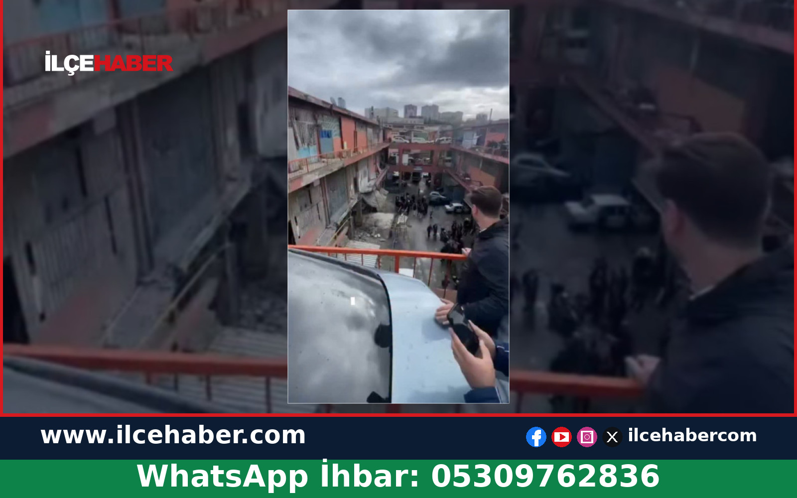 Ümraniye Oto Sanayi’de balkon çöktü: Yaralılar var