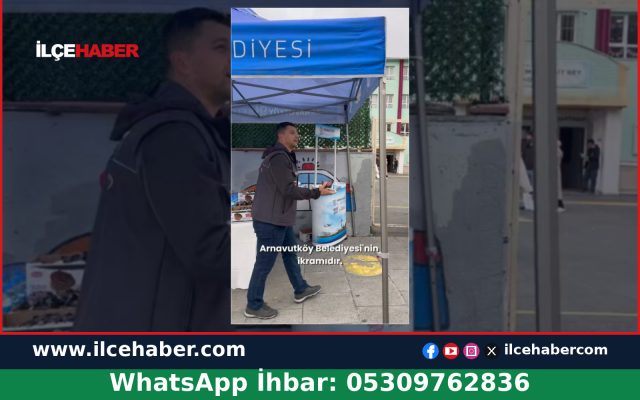 Arnavutköy Belediyesi’nden KPSS Adaylarına Okul Önünde İkram