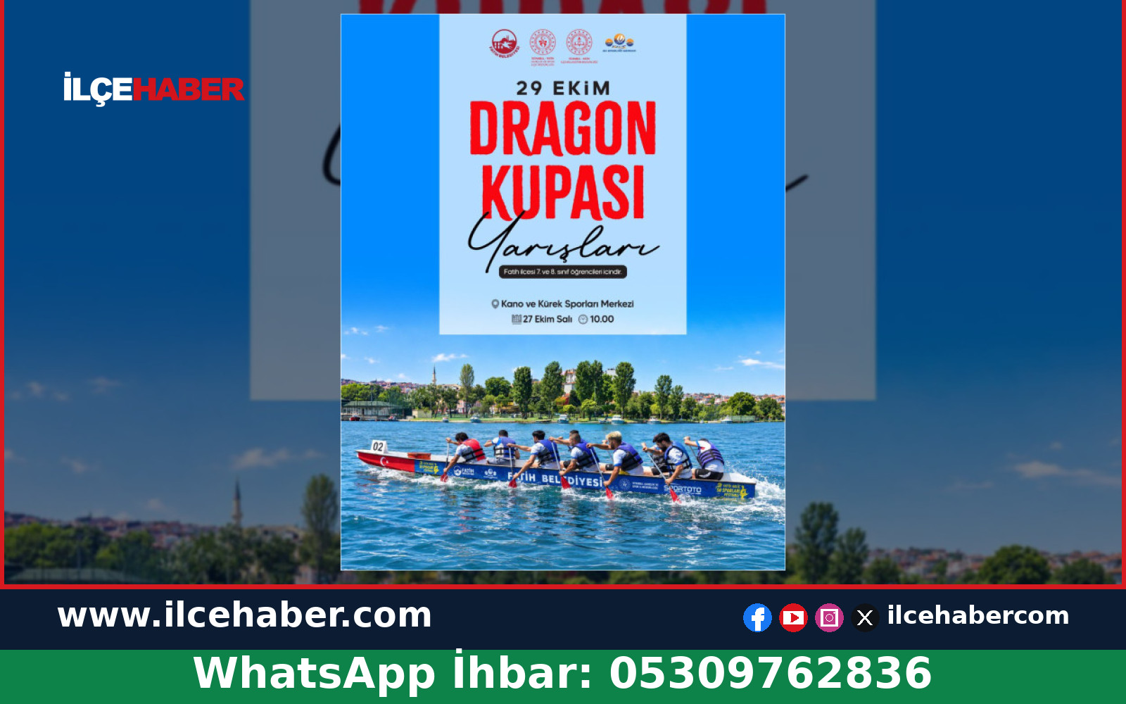 Fatih Belediyesi’nden Haliç’te 29 Ekim Dragon Kupası