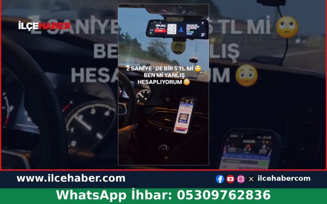 Taksi yolcusundan taksimetre hızı tepkisi
