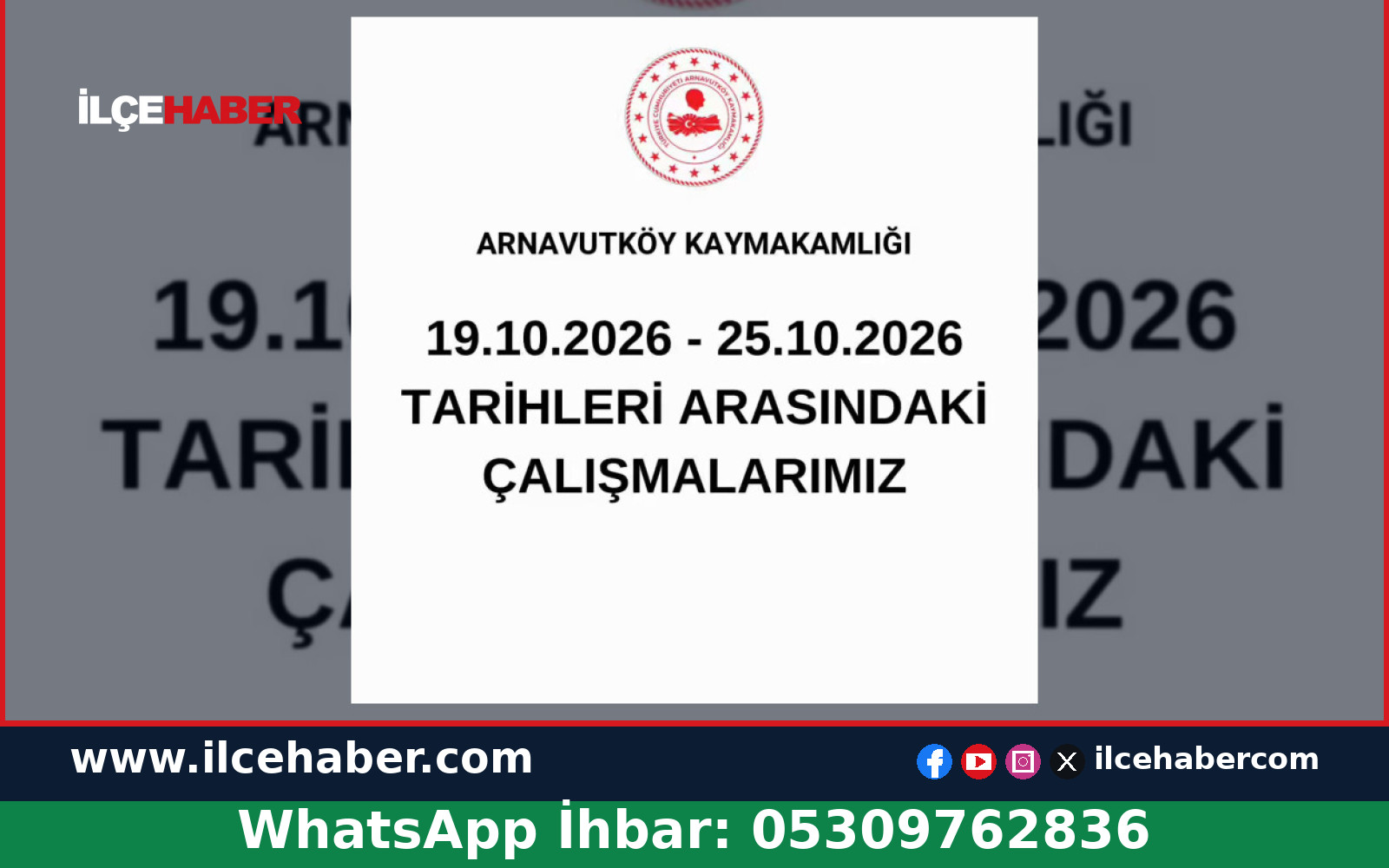 Arnavutköy Kaymakamlığı Haftalık Faaliyetlerini Açıkladı