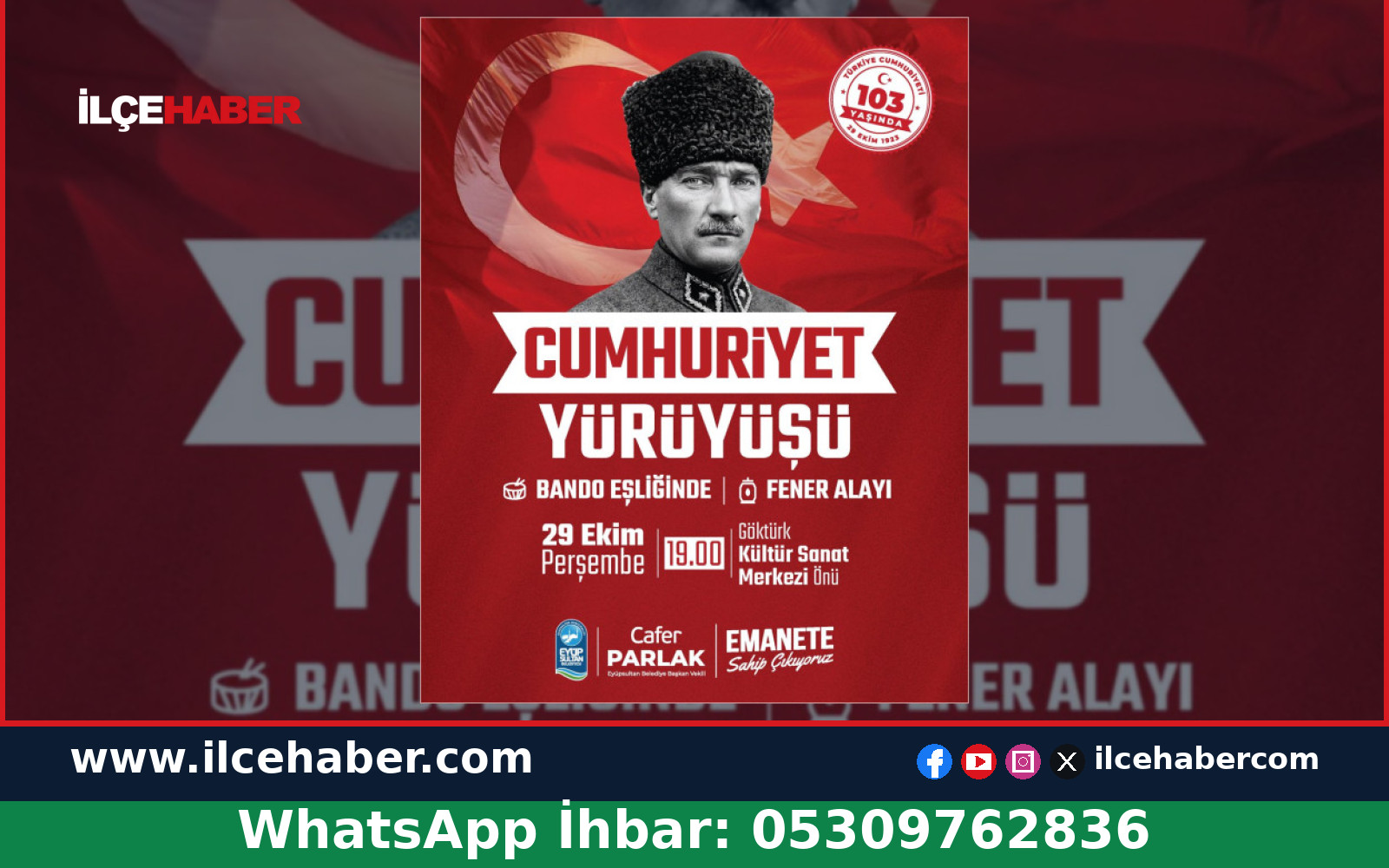 Eyüpsultan’da 29 Ekim İçin Fener Alayı Düzenlenecek