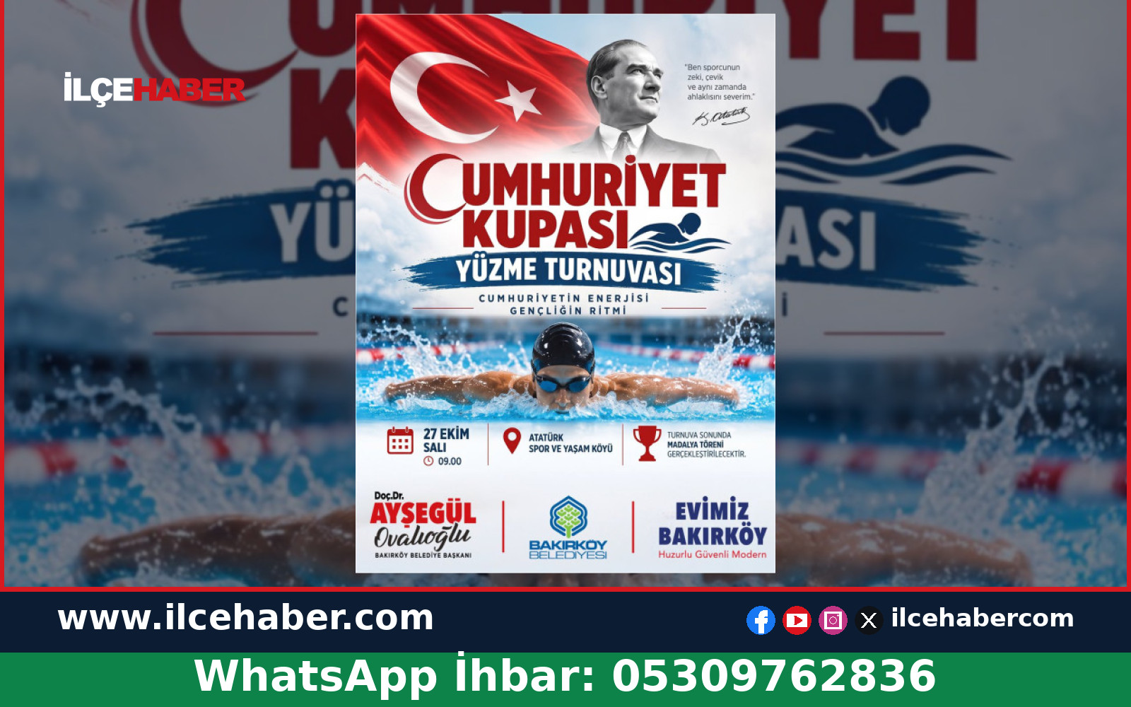 Bakırköy’de Cumhuriyet Kupası Yüzme Turnuvası Heyecanı