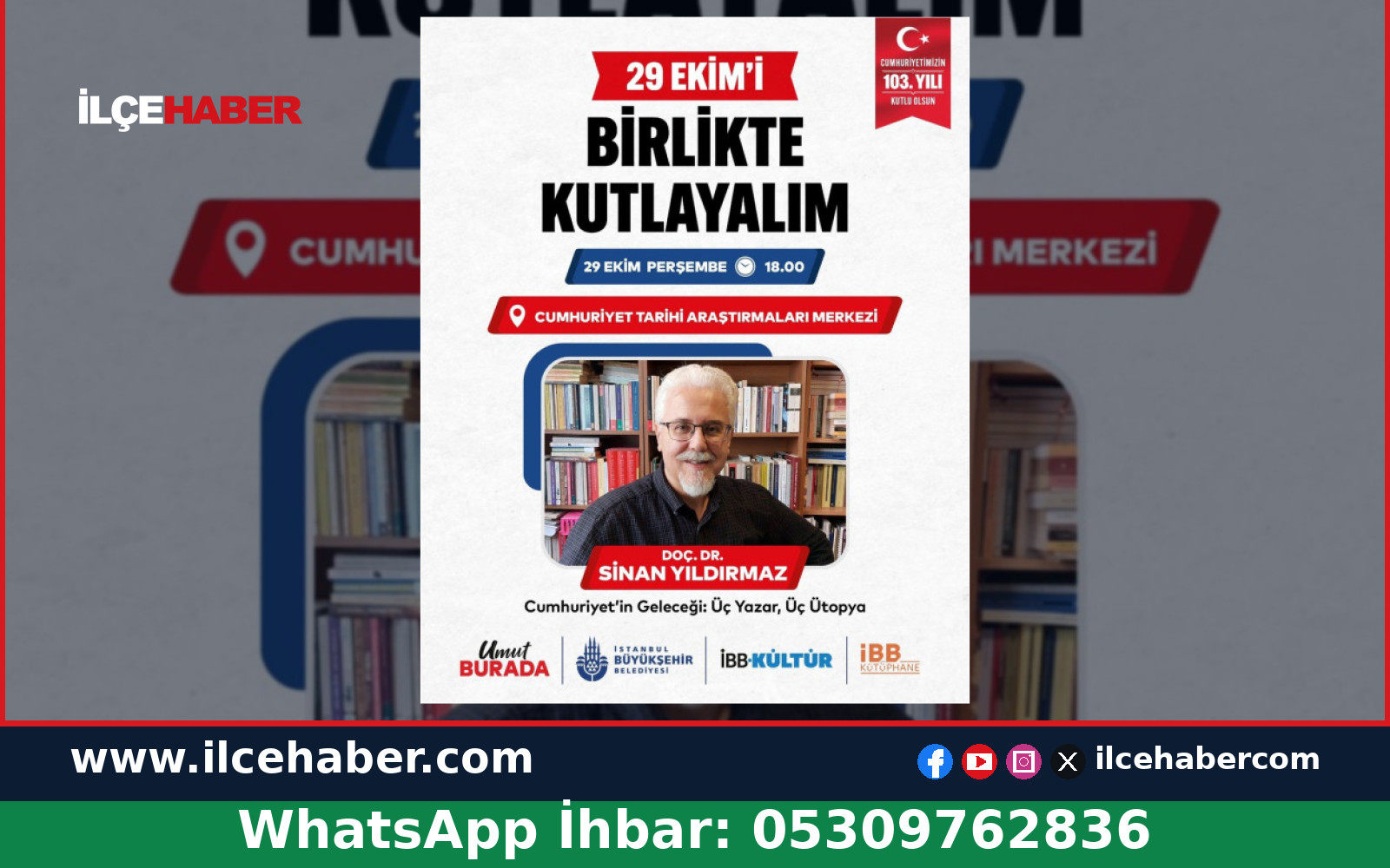 İBB Kültür’den 29 Ekim’de Üç Ütopya Söyleşisi