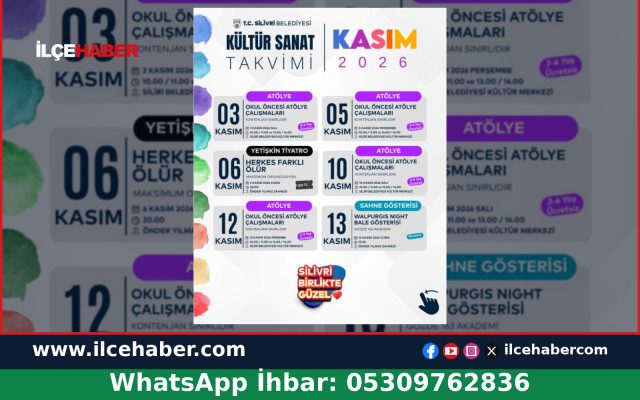 Silivri’de Kasım Ayı Kültür Sanat Takvimi Açıklandı