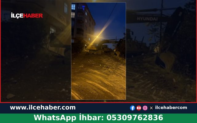 Pendik Orta Mahalle’de Kazı Araçları Yolu Kapattı