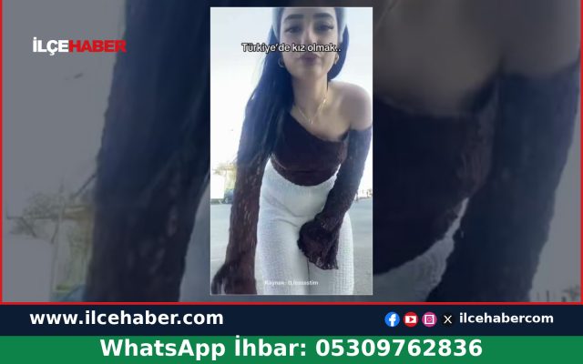 Sokakta fit check çeken genç kız ile motorcu arasında tartışma