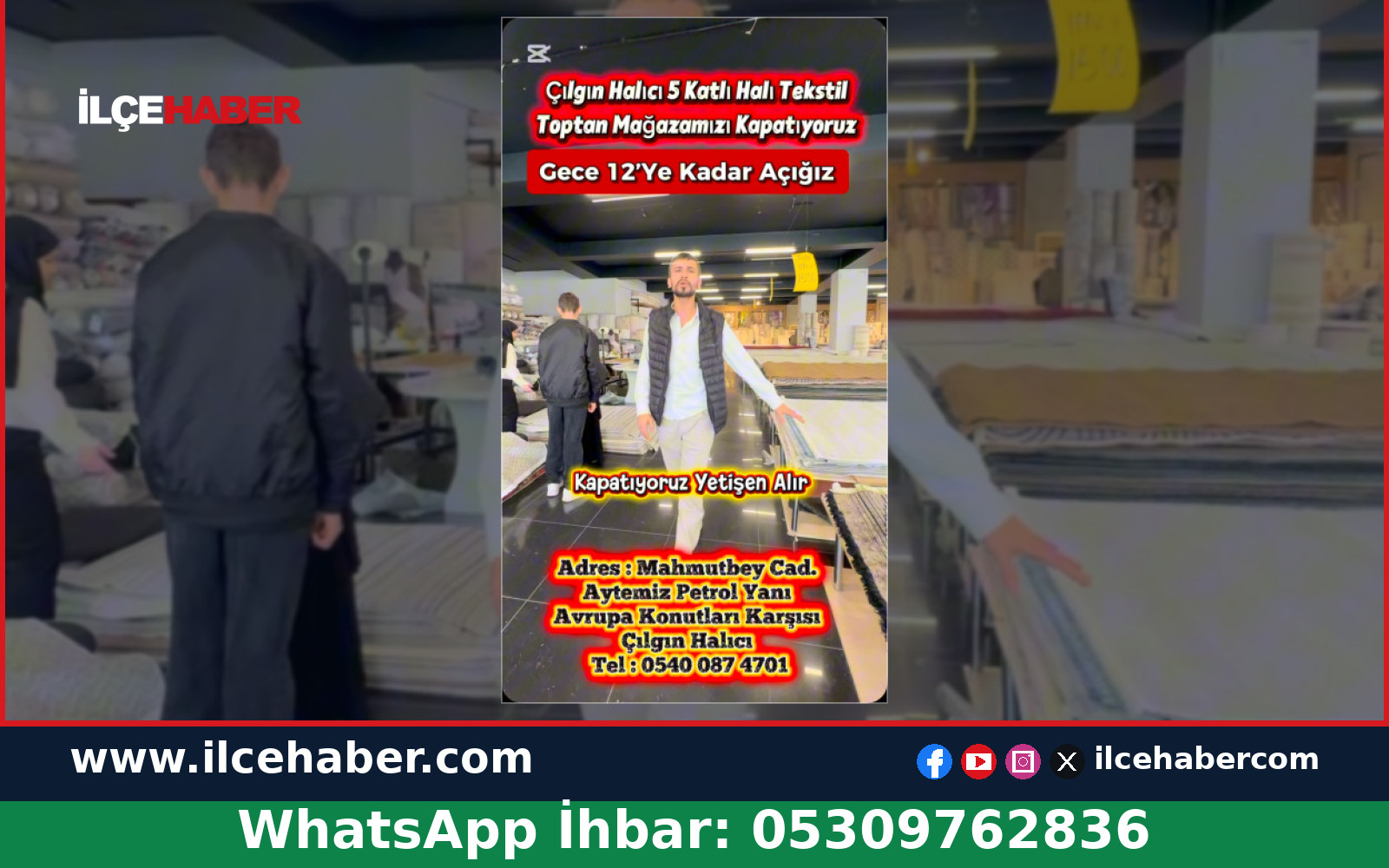 Bağcılar’da Toptan Halı Mağazasında Kapanış İndirimi