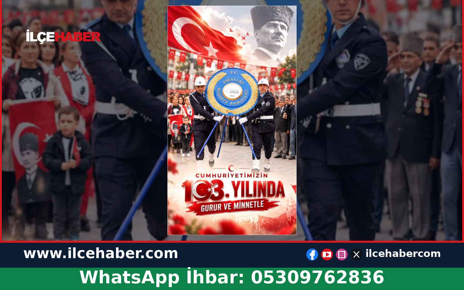Esenyurt’ta Cumhuriyetimizin 103. Yıl Dönümü Töreni