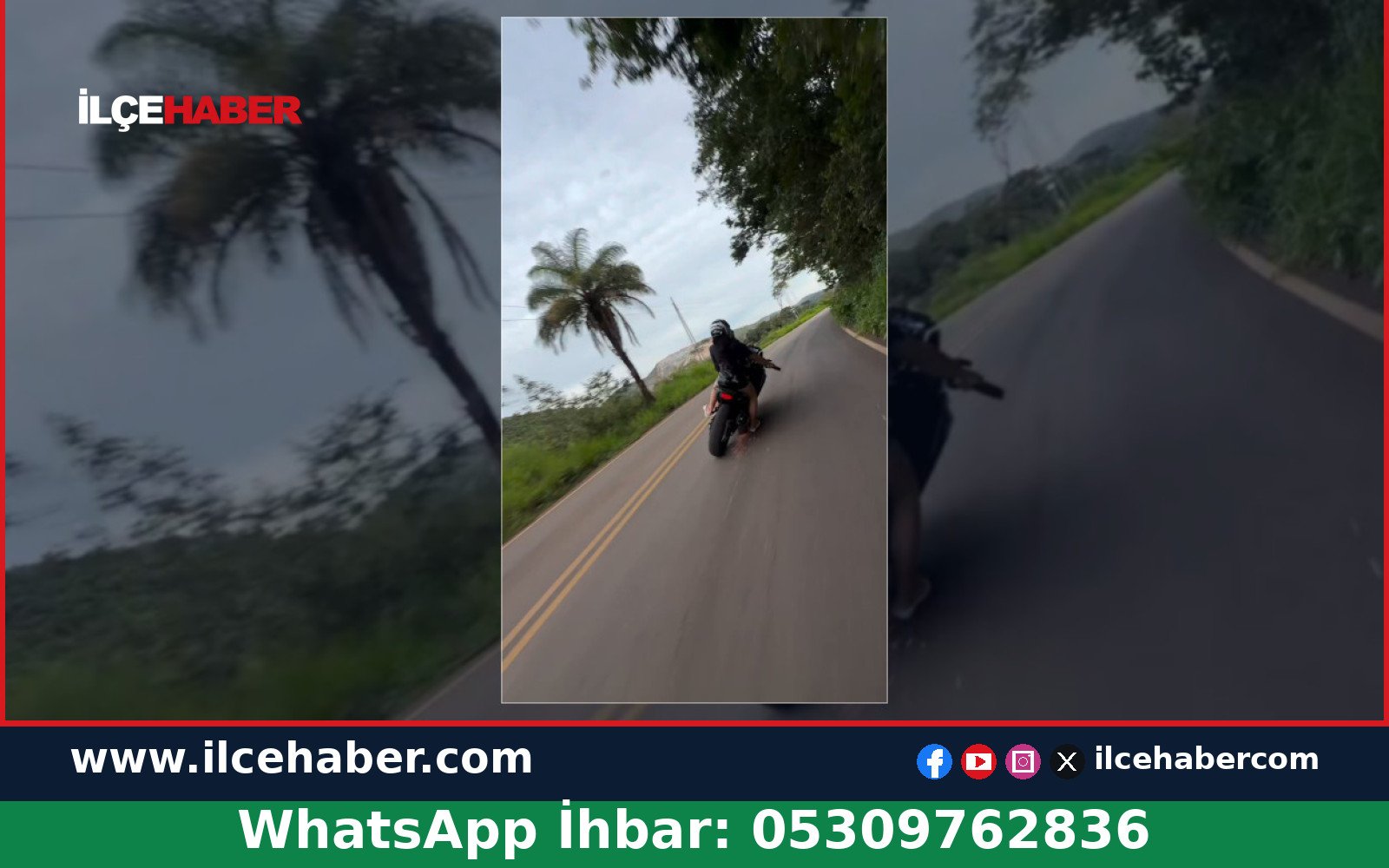 Motosiklet üzerinde tehlikeli akrobatik hareketler