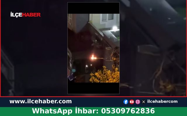 Çekmeköy’de elektrik direği kablolarında yangın çıktı