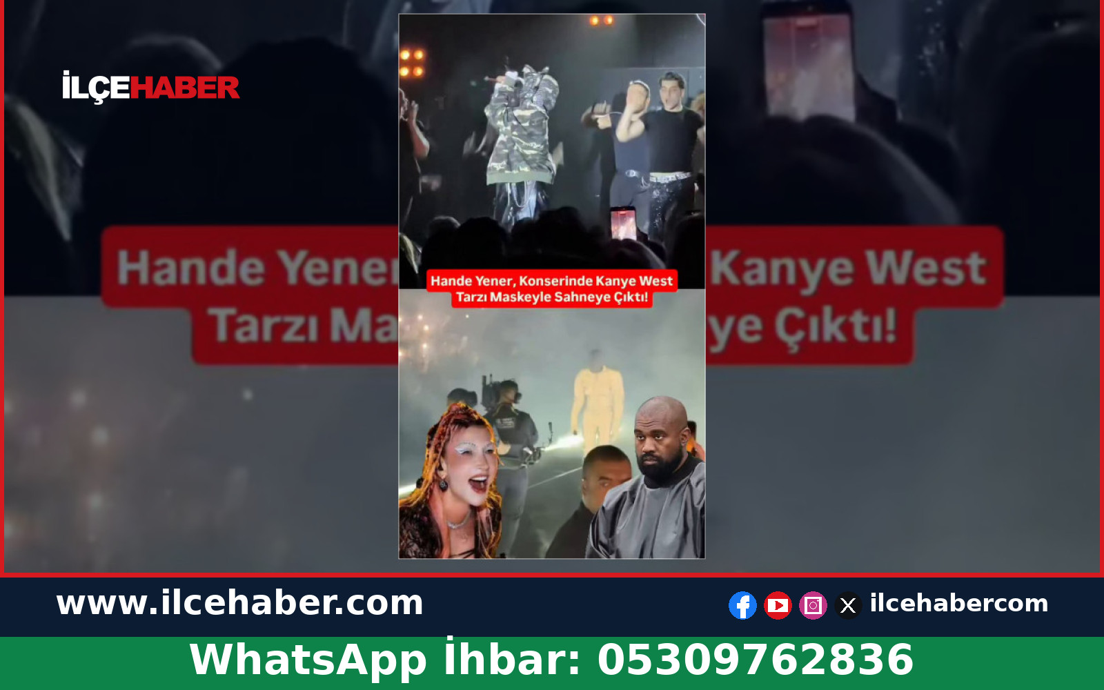 Hande Yener Konserinde Kanye West Tarzı Maske Giydi
