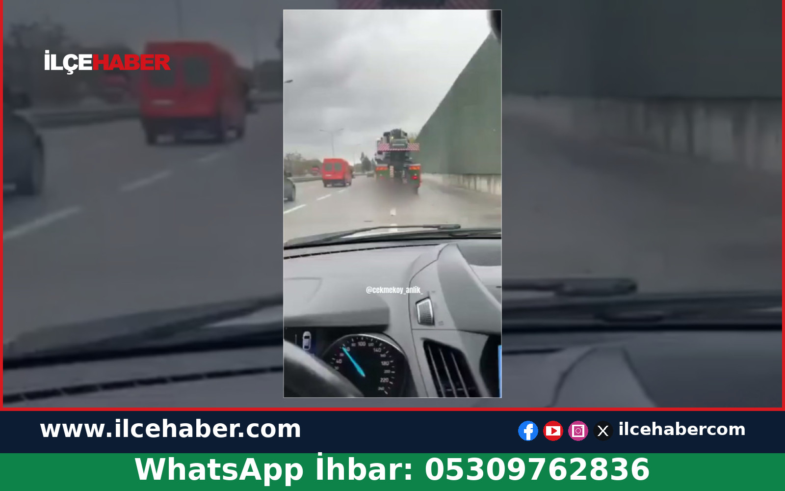 Çekmeköy Şile Yolu’nda Vincin Döktüğü Çamur Tehlike Yarattı