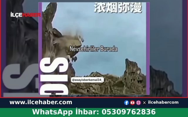 Nevşehir’de Yıkılan Peribacasına Ait Görüntüler Çıktı