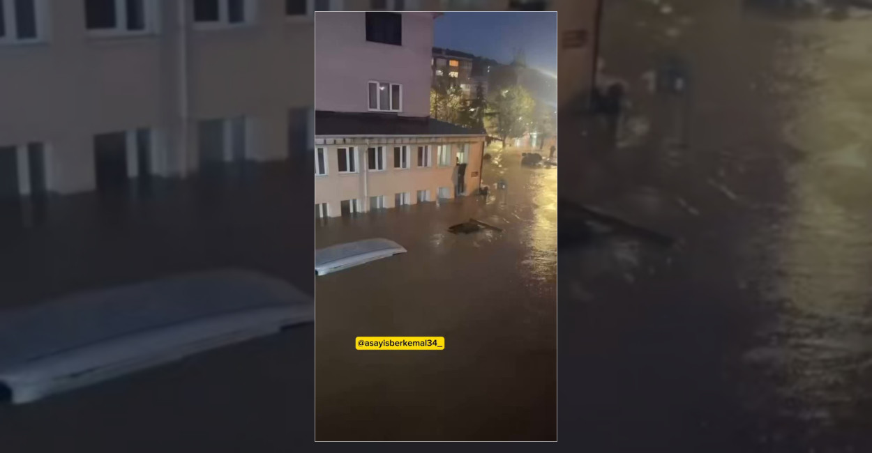Ayazağa’da selde mahsur kalanlar pencereden kurtuldu