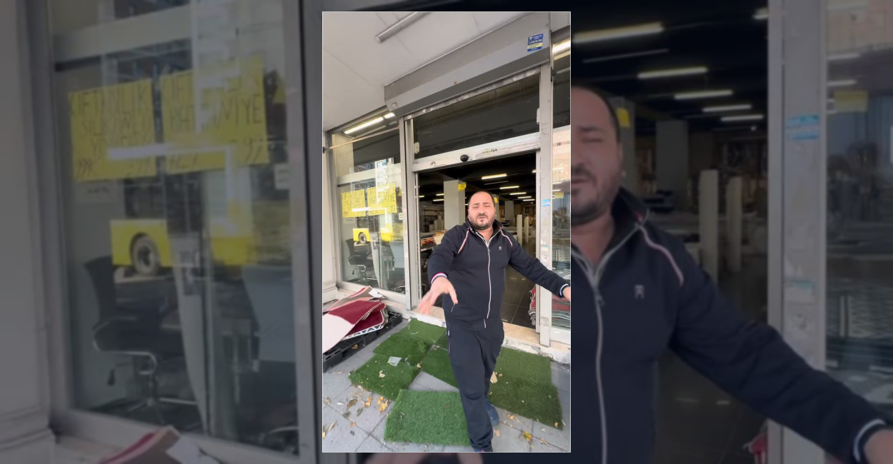Bağcılar’da 5 katlı halı mağazası zararına tasfiye ediliyor