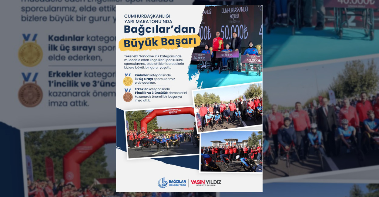 Bağcılarlı sporculardan yarı maratonda büyük başarı