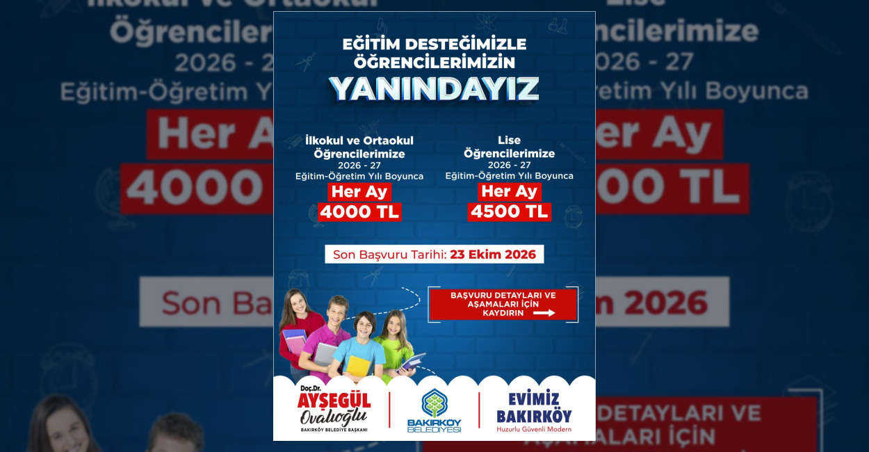 Bakırköy’de Eğitim Desteği Başvuruları Uzatıldı