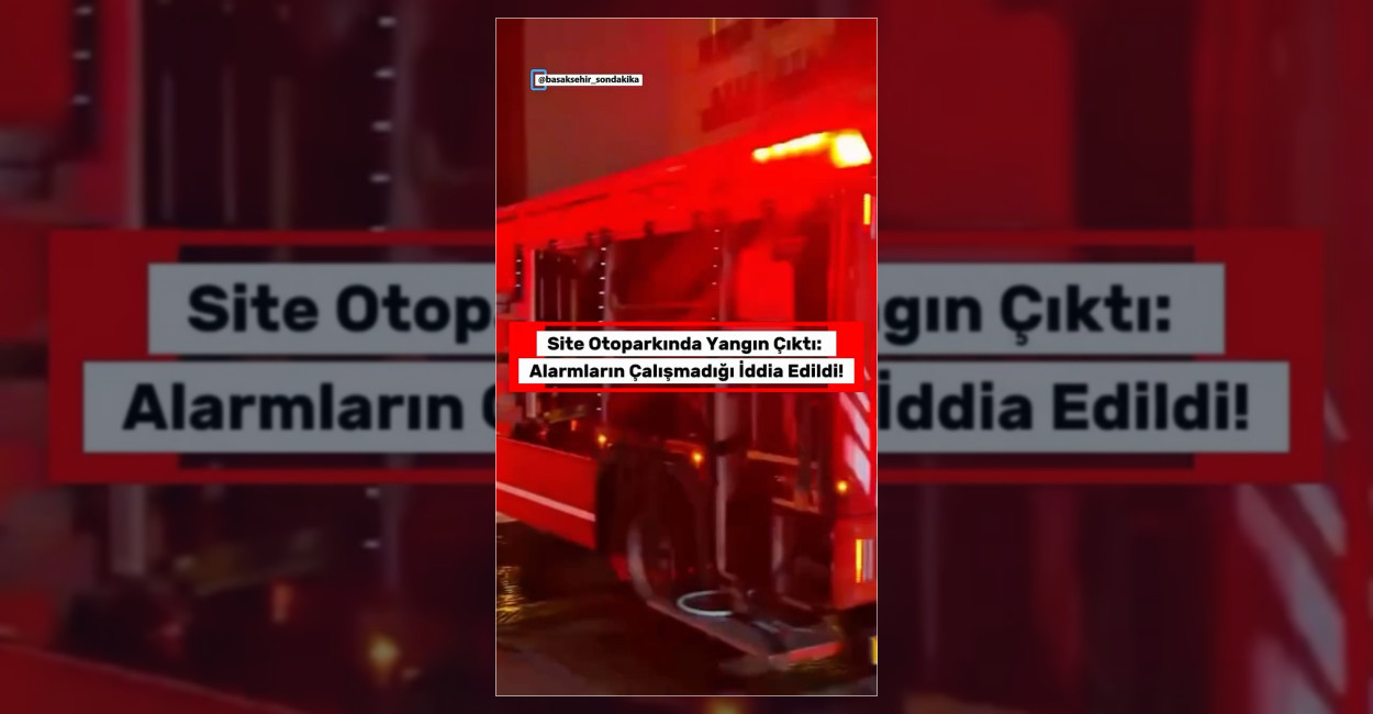 Başakşehir’deki Site Otoparkında Araç Yangını Çıktı