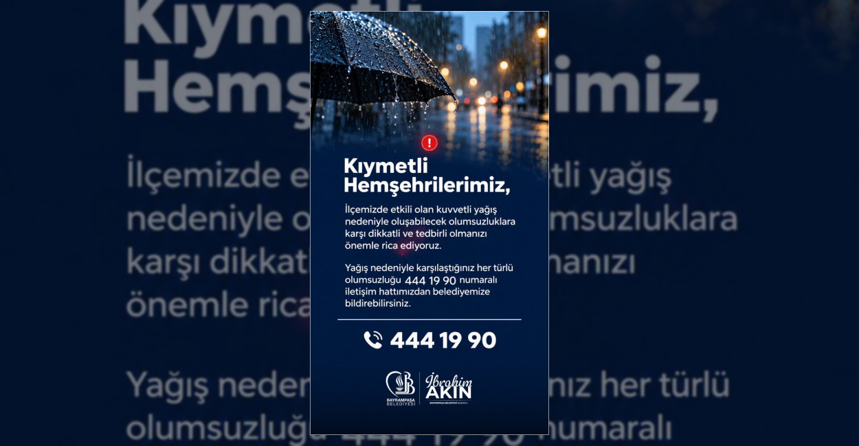 Bayrampaşa’da kuvvetli yağmur mesaisi