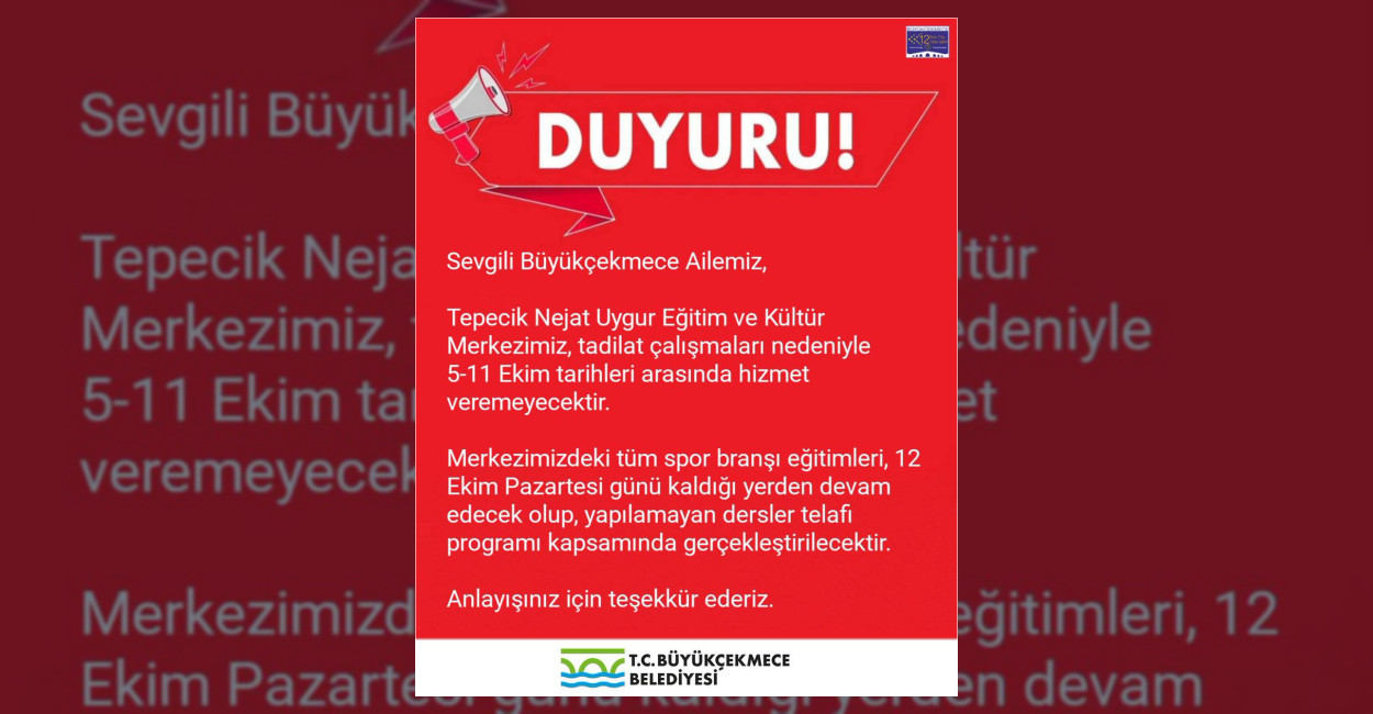 Büyükçekmece’de Kültür Merkezi Tadilata Giriyor