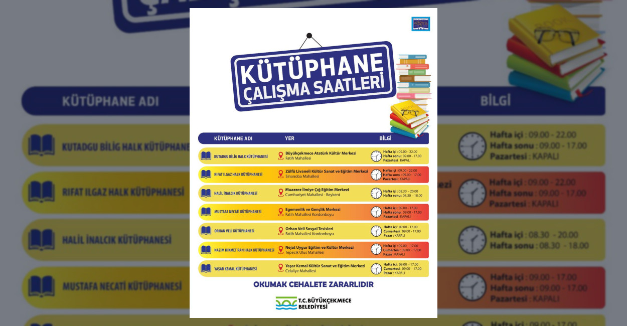 Büyükçekmece’de Kütüphanelerde Kış Dönemi Başlıyor
