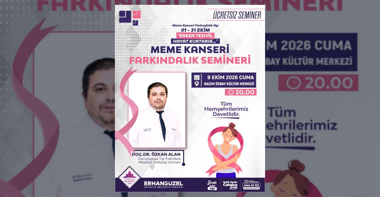Çatalca’da Meme Kanseri Farkındalık Semineri Düzenlenecek