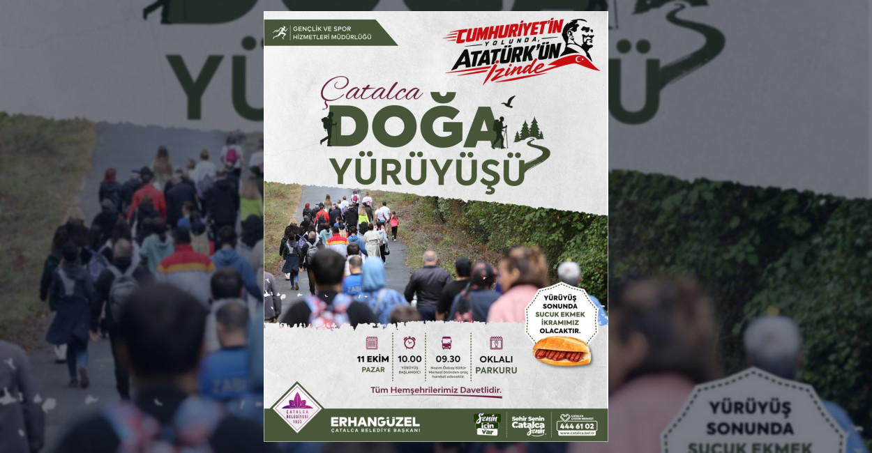 Çatalca Belediyesi Oklalı Parkurunda Doğa Yürüyüşü Düzenliyor