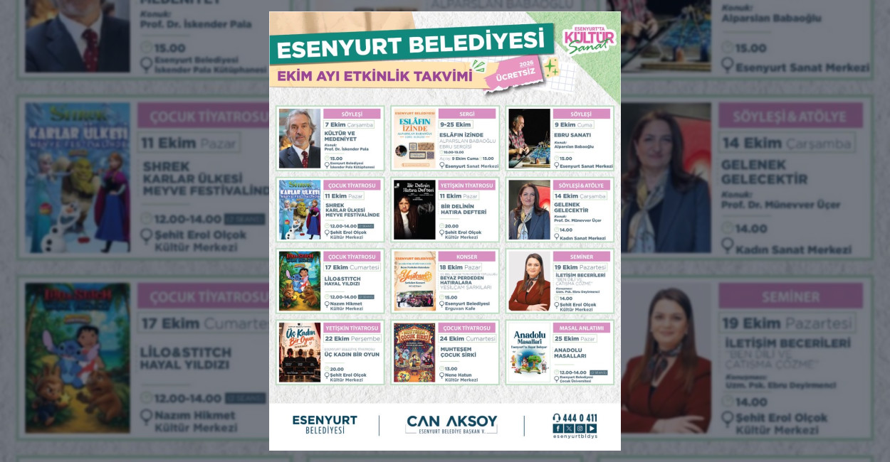 Esenyurt’ta Sonbahar Kültür ve Sanat Etkinlikleriyle Renkleniyor