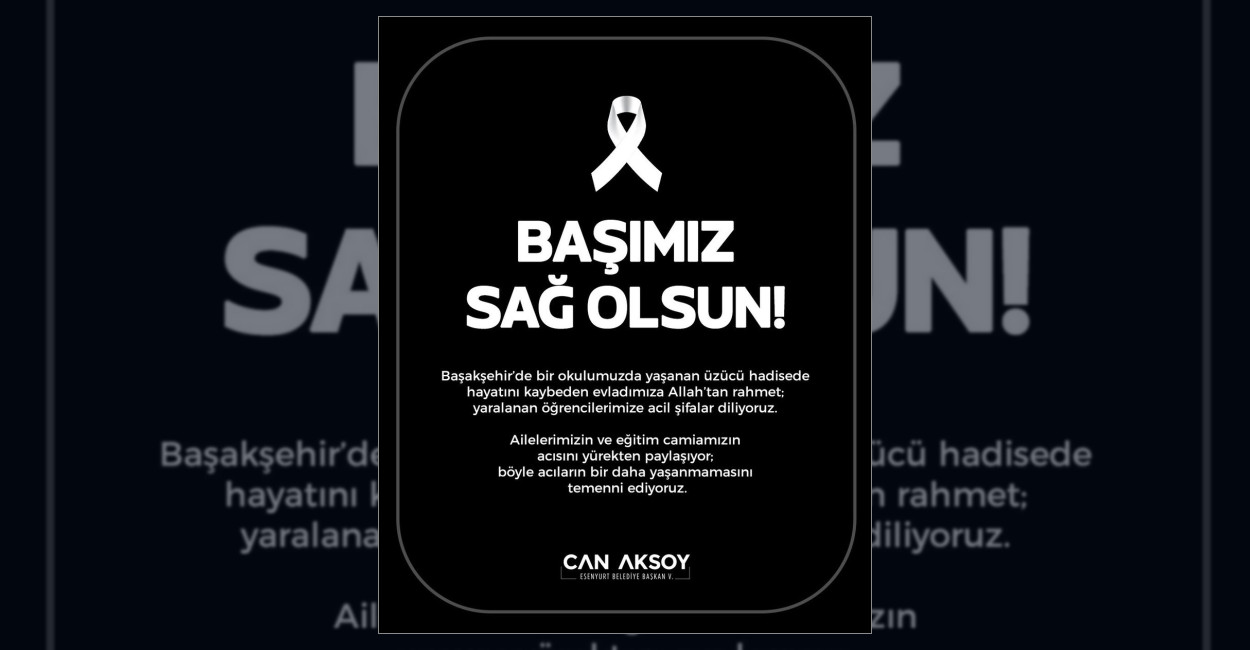 Esenyurt Belediyesi’nden Başakşehir’deki Olay İçin Taziye