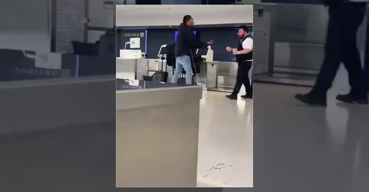 Havalimanında kavgada tokat atan görevli yumrukla düştü