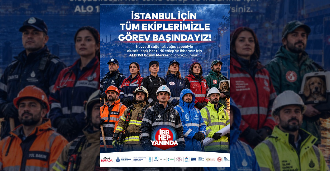 İstanbul’da Kuvvetli Yağış: İBB Ekipleri Görev Başında