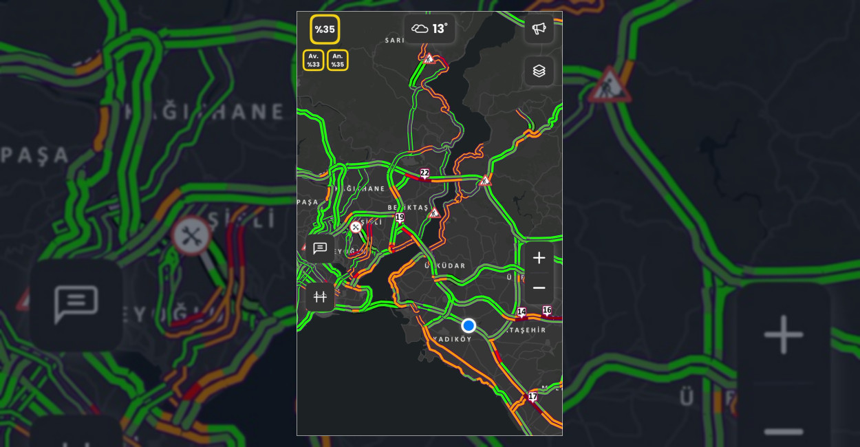 İstanbul trafiği yüzde 35’e geriledi
