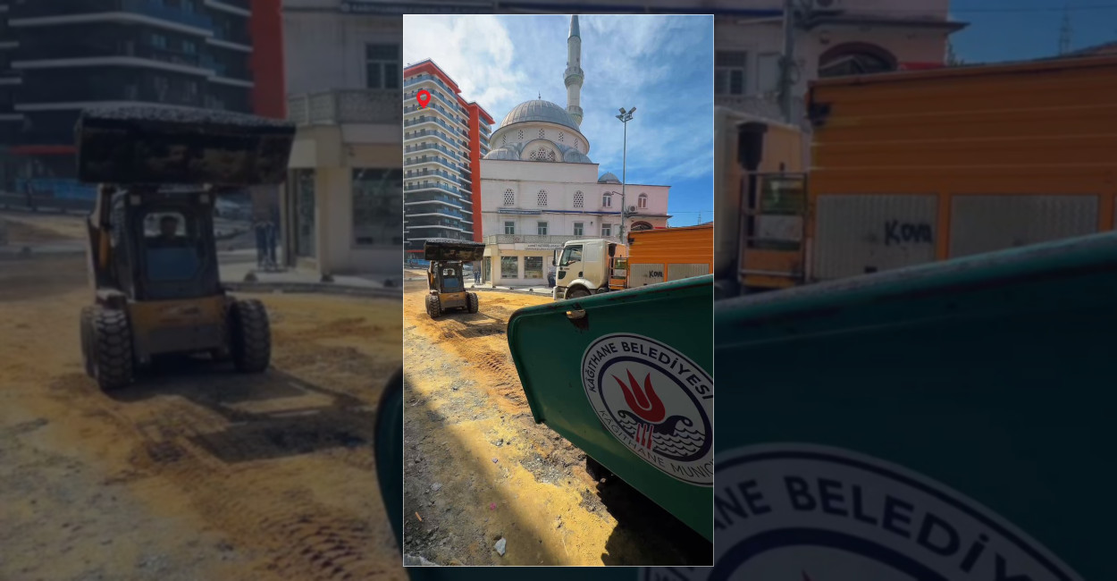 Kağıthane’de Keskingil Caddesi Asfaltlanıyor