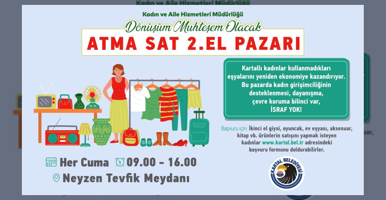 Kartal’da 2. El Pazarı Her Cuma Kurulacak