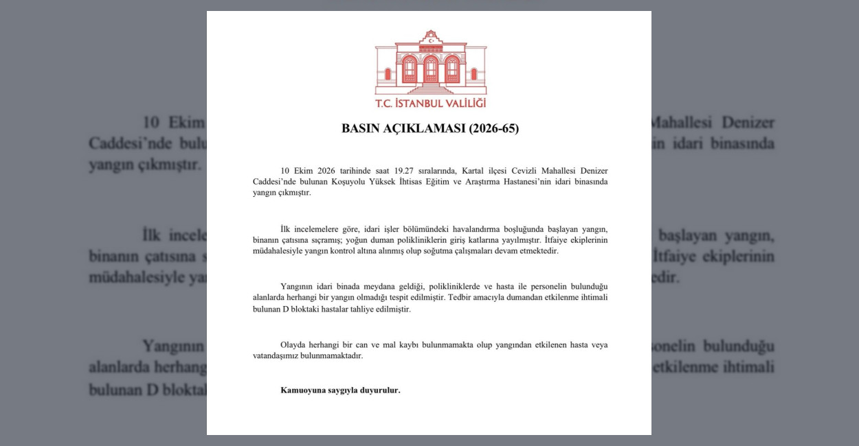 Koşuyolu Hastanesinde Yangın Çıktı