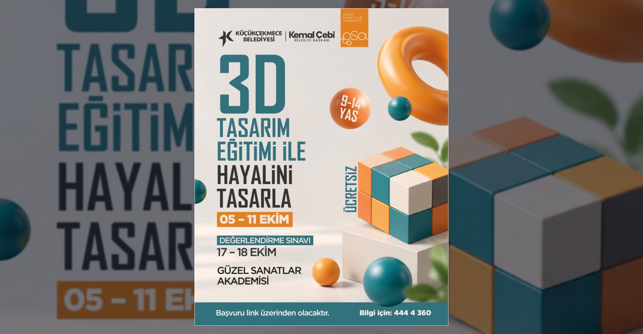 Küçükçekmece’de 3D Tasarım Eğitimleri Başlıyor
