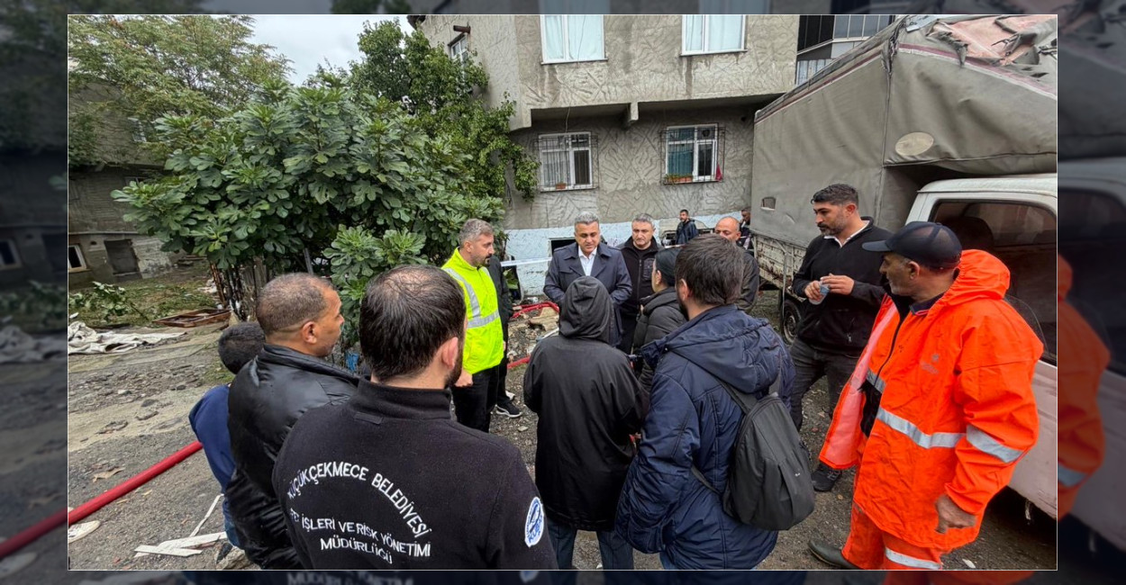 Küçükçekmece’de Sağanak Yağış Hasarları İncelendi