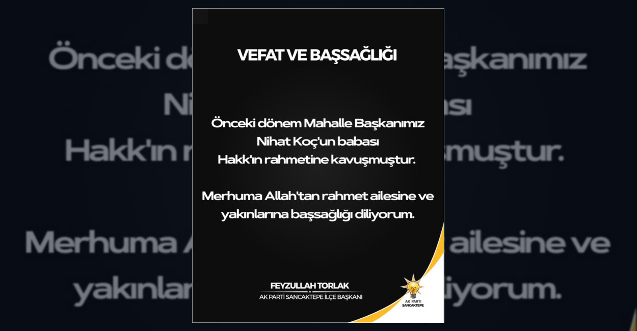 Nihat Koç’un Babası Vefat Etti