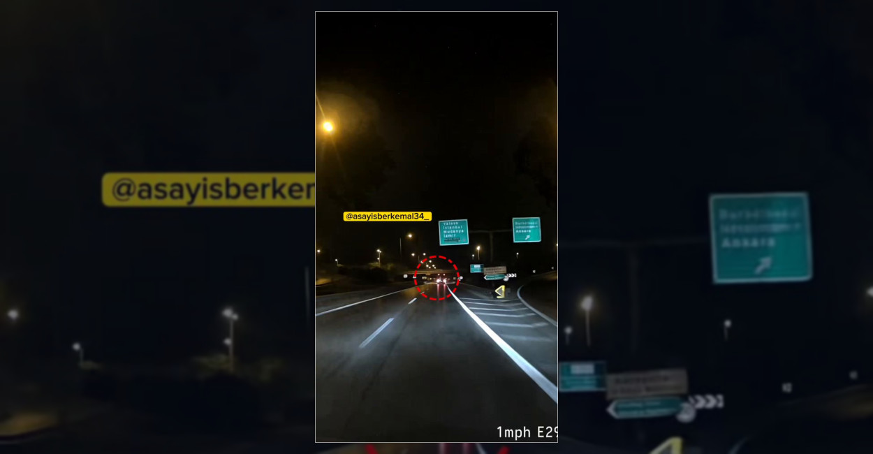 Otoyolda Otobüsün Tehlikeli Geri Manevrası Kamerada