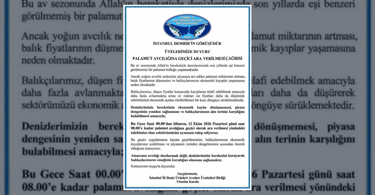 Palamut bolluğu fiyatları düşürdü, birlikten av molası çağrısı