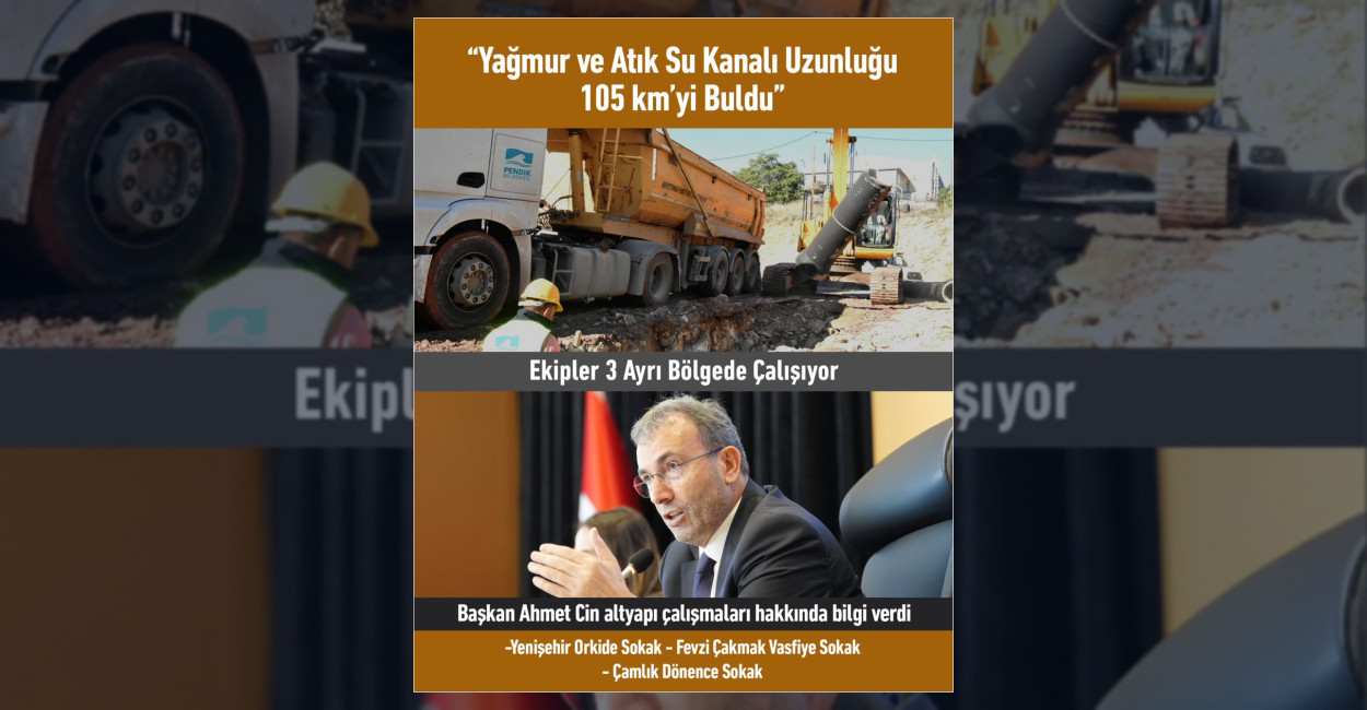 Pendik’te Altyapı Çalışmaları Sürüyor