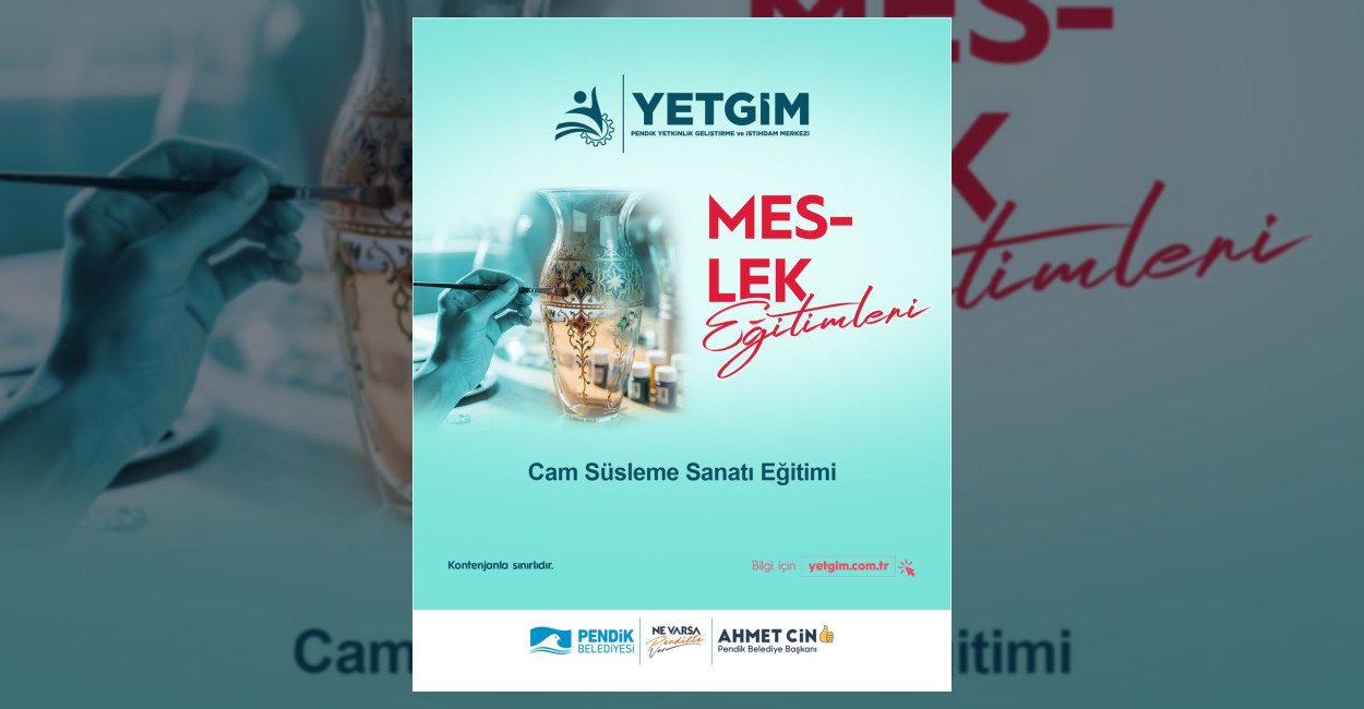Pendik’te Cam Süsleme Sanatı Eğitimi Başlıyor