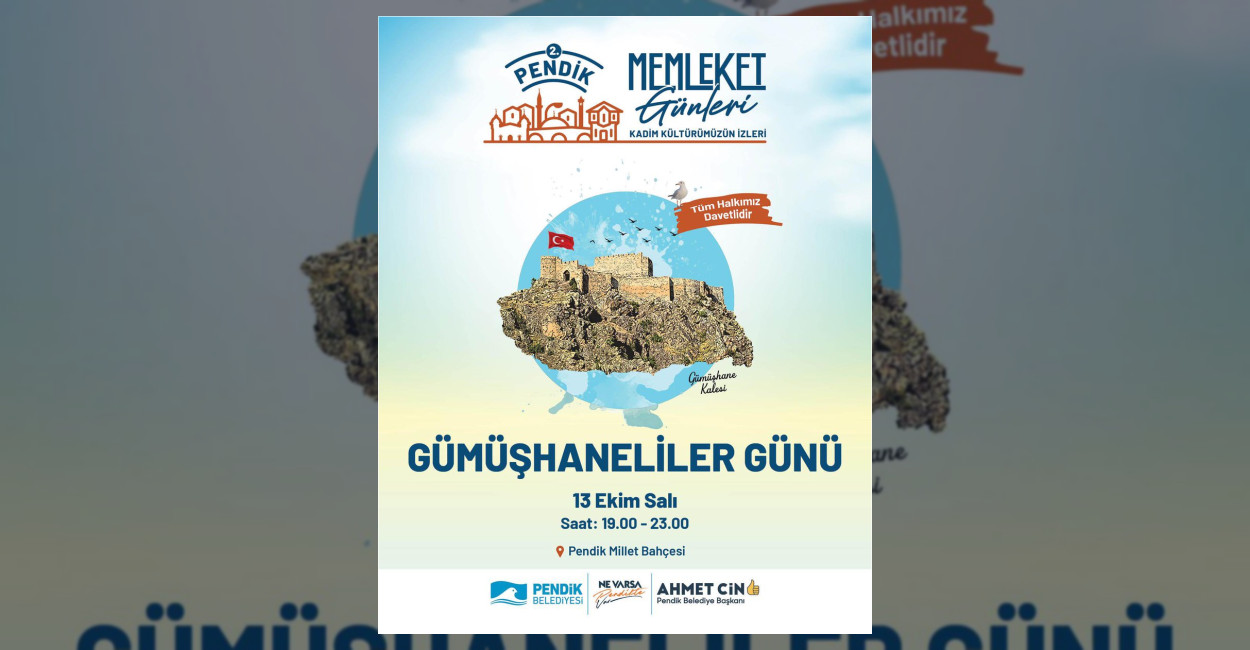 Pendik’te Gümüşhane Günleri Düzenleniyor
