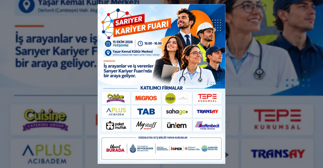 Sarıyer Kariyer Fuarı 15 Ekim’de Kapılarını Açıyor